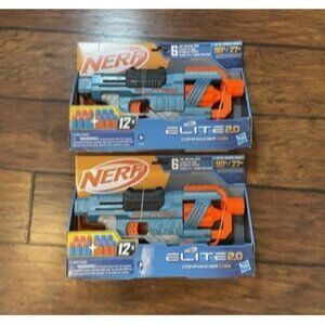 Toy NERF Elite 2.0 E9485 Commander RD-6 Blaster Gun New Hasbro Lot Of 2 Active
